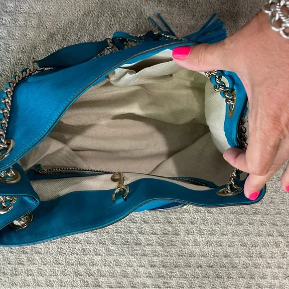 🖤SOLD🖤Gucci Soho Peacock Blue Bag - Picture 8 of 11